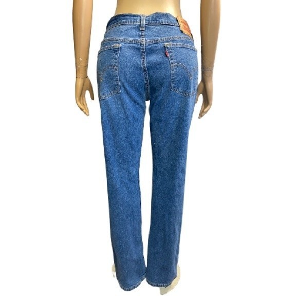 Y2K 2004 Levi's Jeans Denim Relaxed Bootcut Stretch Mid Rise size 14 Misses - Picture 13 of 16